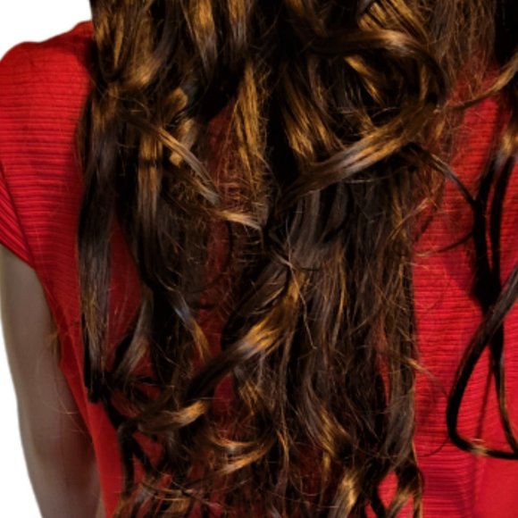 H&M Red Cap Sleeved Dress Knee Length Size 12 - Picture 7 of 7